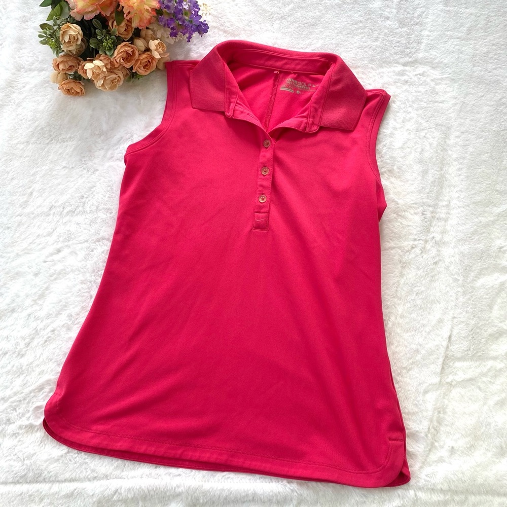 Nike Pink Button Vest Tank Top